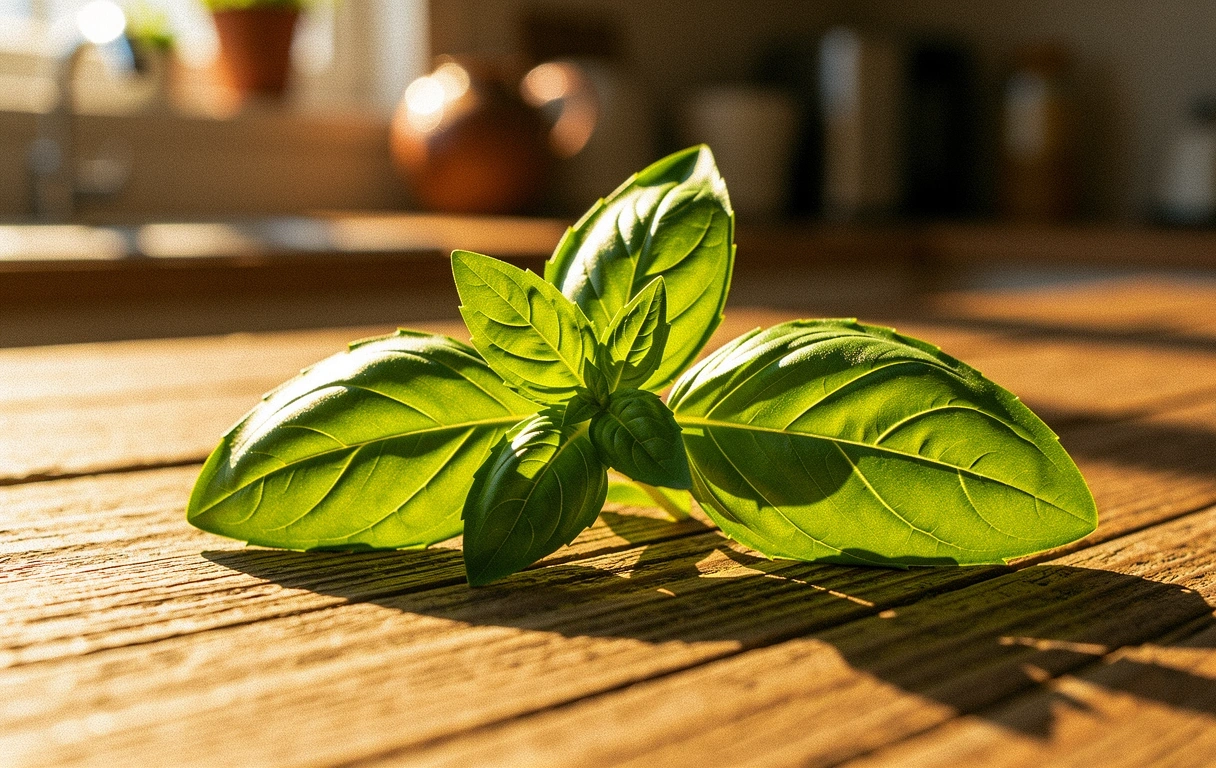 Frische Kräuter im Morgenlicht